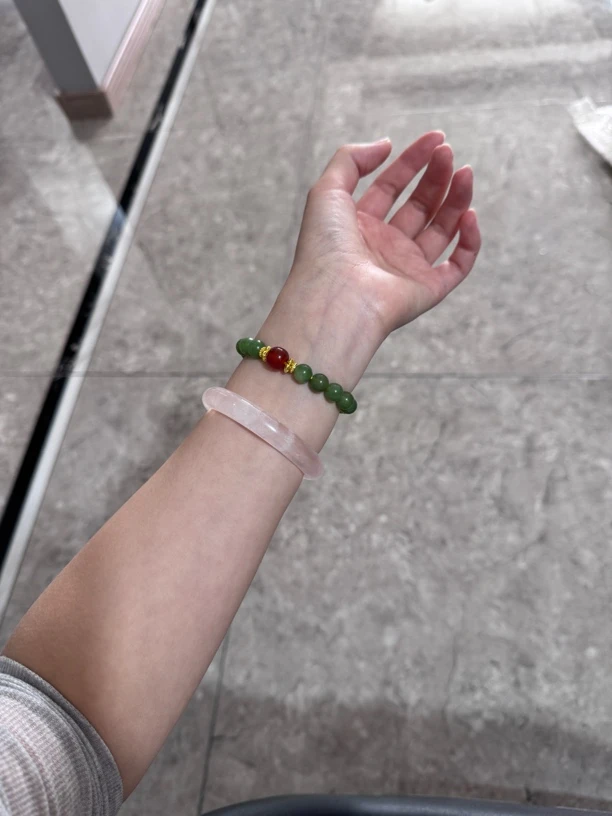 绿葡萄红玛瑙手串