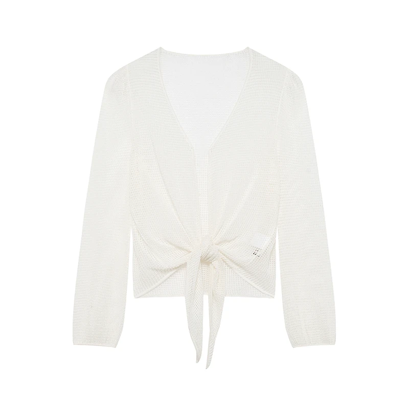 【直播专享】商场同款新品简洁款V领短防晒开衫N204B32547A