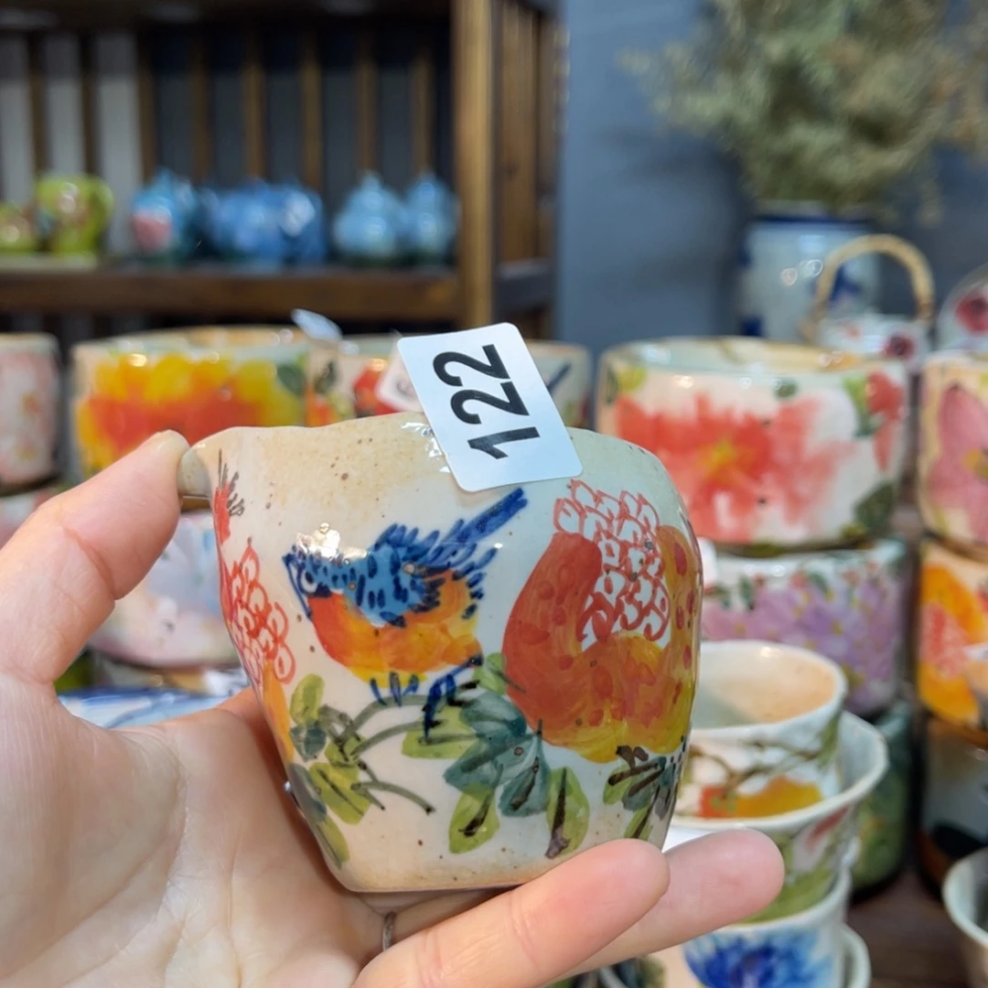 杯素浅陶瓷手工手绘