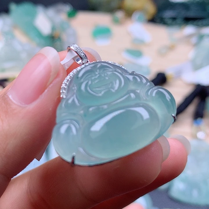 【闪购商品】翡翠颈饰18K金镶嵌r*翡翠吊坠