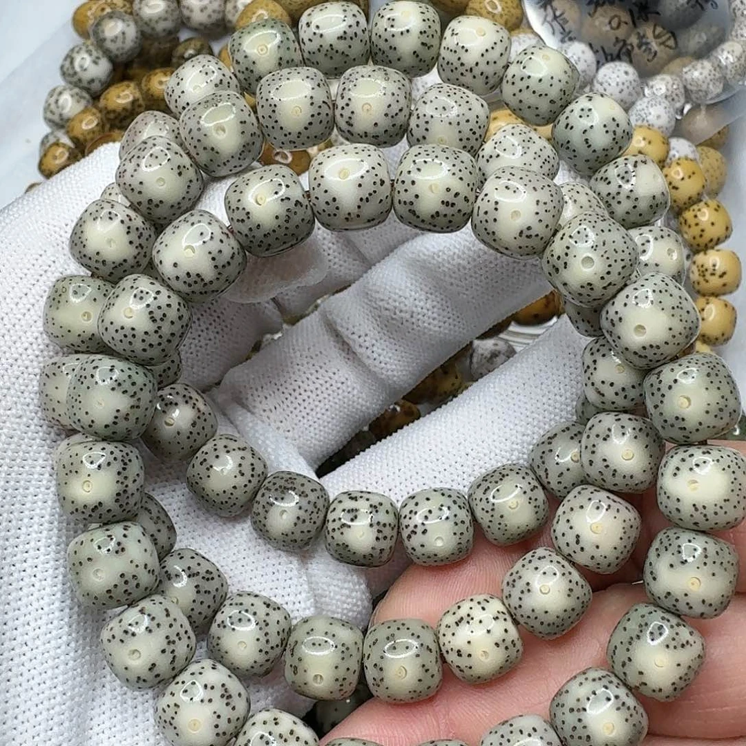 星月菩提手串10糯冰冰灰绿一线天小细星 随机1串