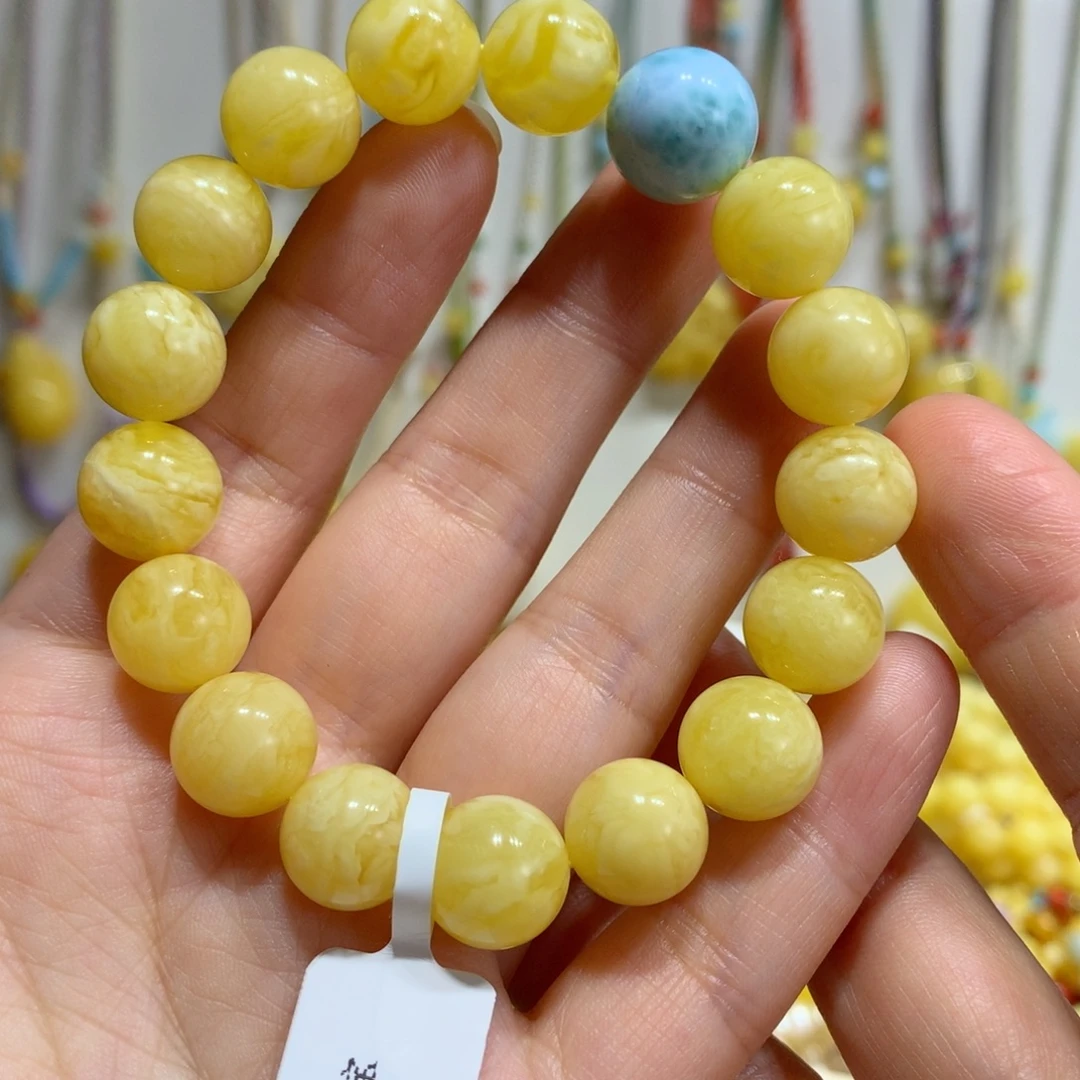 蜜蜡未镶嵌手链11.8mm