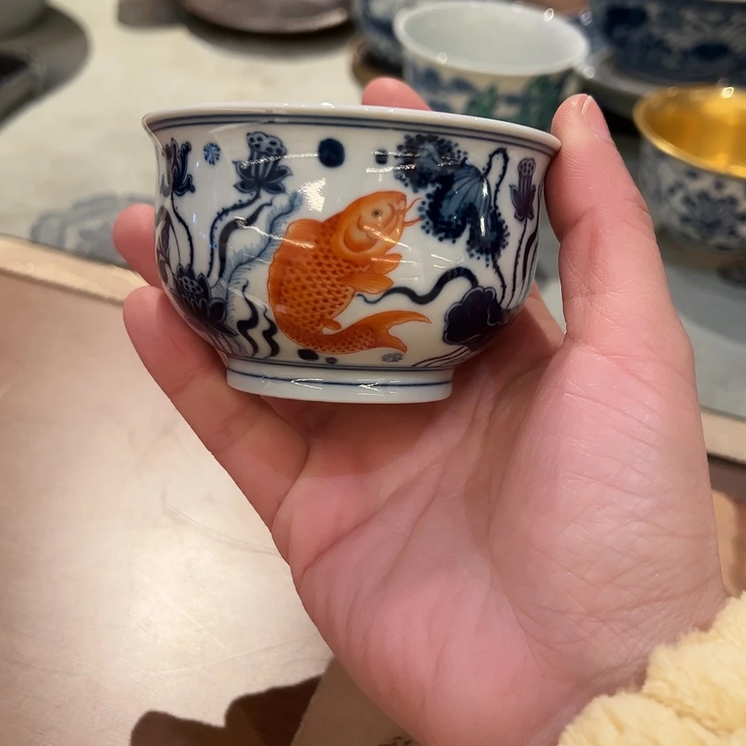钟家窑柴窑青花矾红