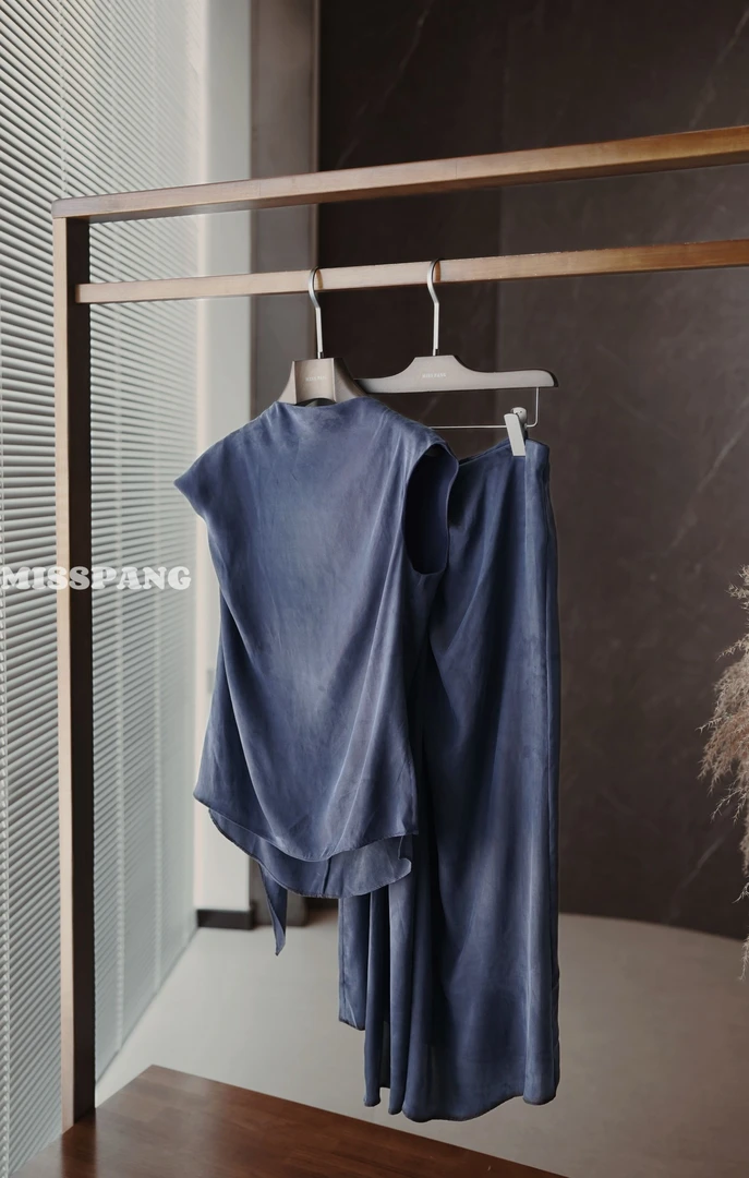 气质蓝色INS风套装