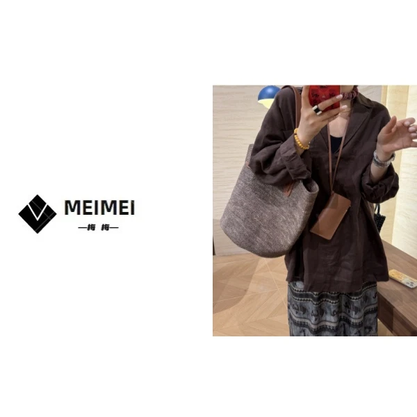 XMM.【百分百亚麻大V衬衣】时尚百搭潮流瘦洋气宽松休闲MM668821621