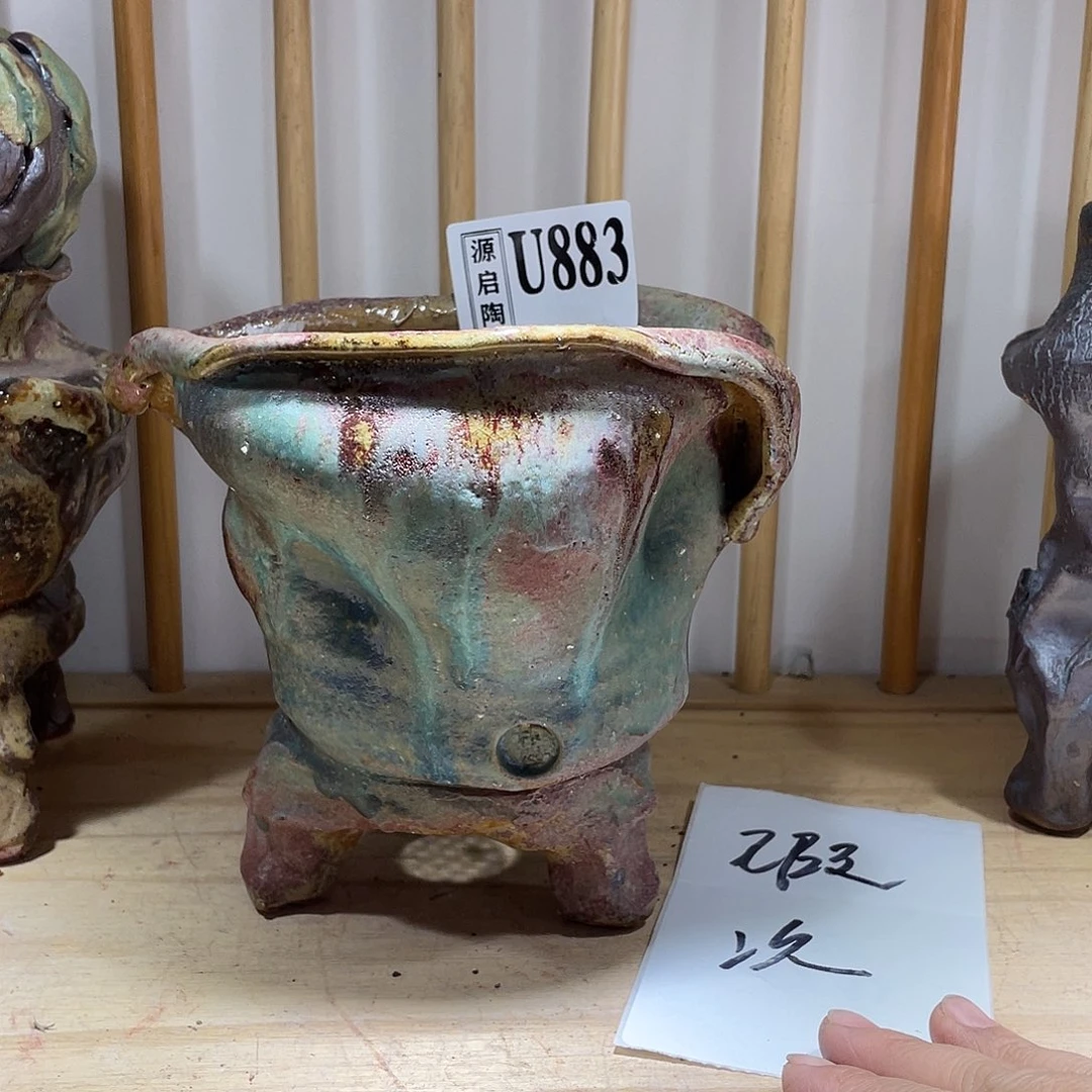 紫砂花盆景德镇陶瓷花盆883