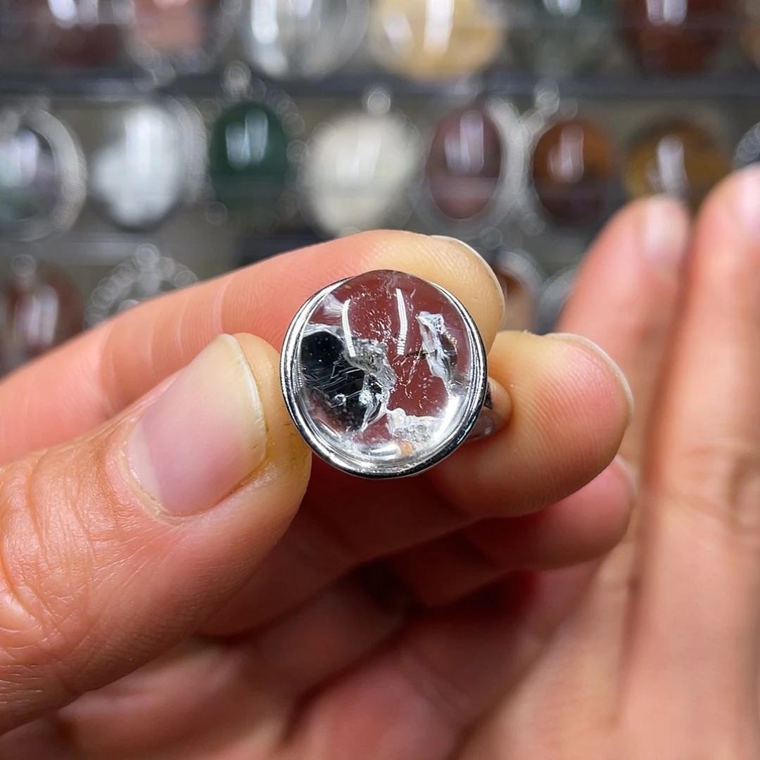 【闪购商品】水晶珠宝半成品银S925镶嵌戒指