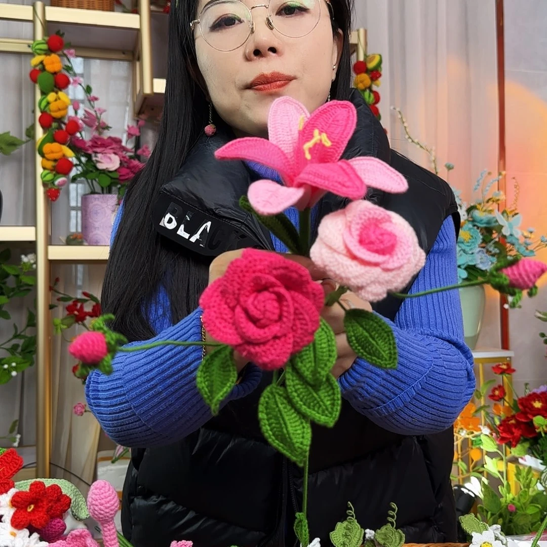 手工钩织设计花束
