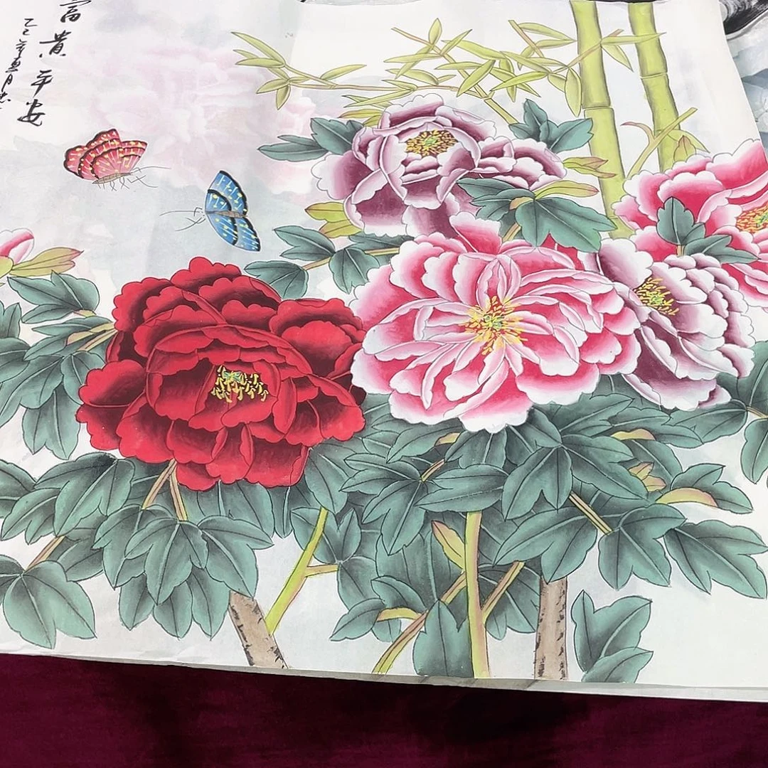 国画纯手绘花鸟山水国画