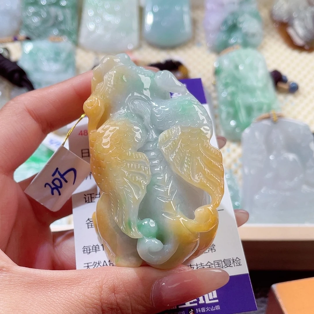 翡翠未镶嵌颈饰貔貅