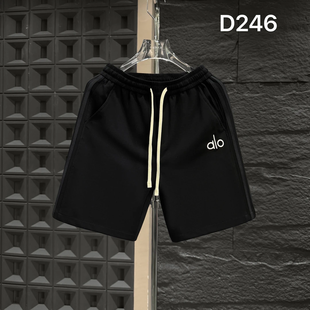 D246-夏季新款时尚运动薄款休闲简约透气百搭四分男女短裤