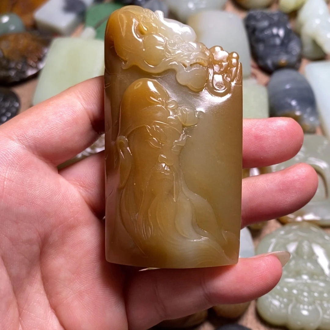 和田玉未镶嵌挂件m*