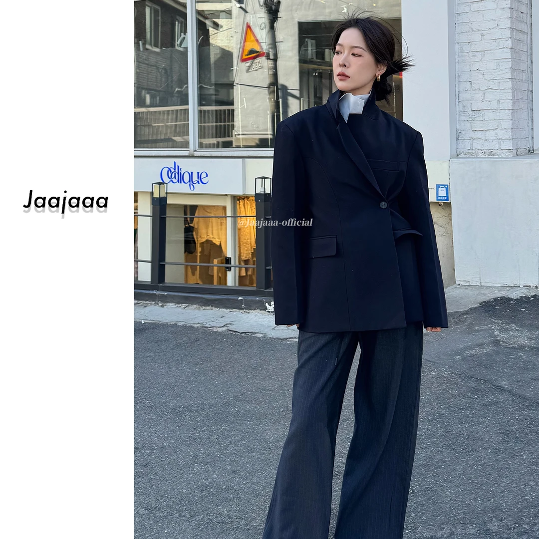 Jaajaaa暮色渡口 ins博主西装外套宽松长袖气质/GGED