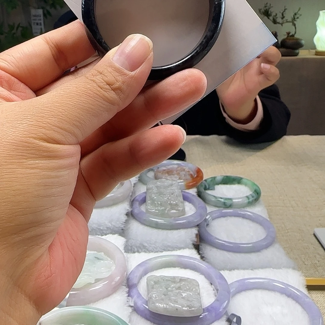 翡翠未镶嵌手镯47.7*12.5*5.7乌鸡翡翠手镯