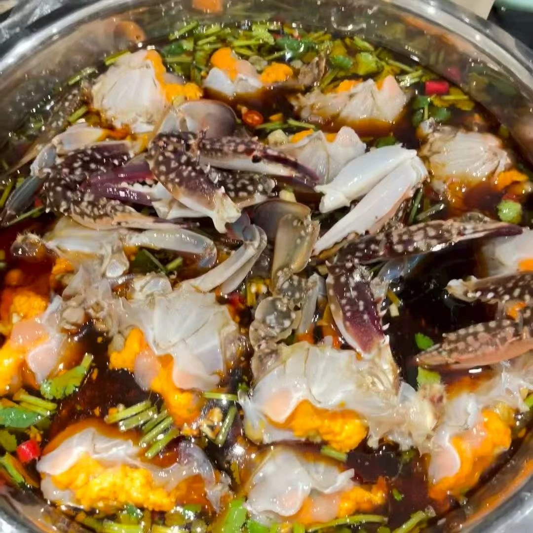 2桶共1100g 潮汕风味生腌蟹块 蟹肉鲜嫩 开盖即食超方便 顺丰冷链