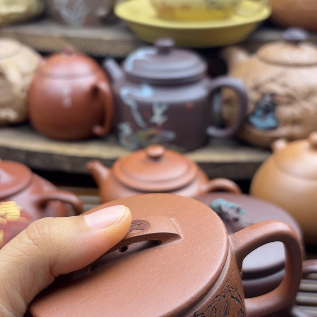 茶壶紫砂J****U汉瓦红清水130c c