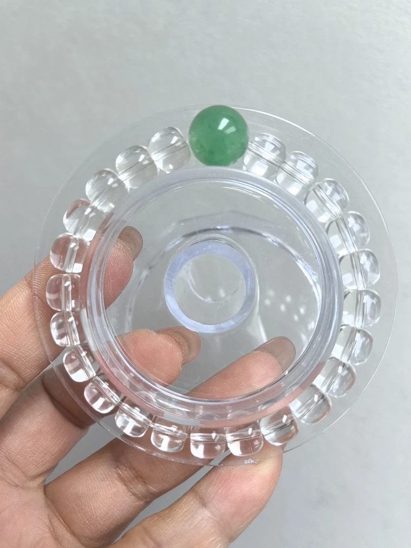 天然8a白水晶全净体苹果珠十非洲翠圆珠（多样性发货）