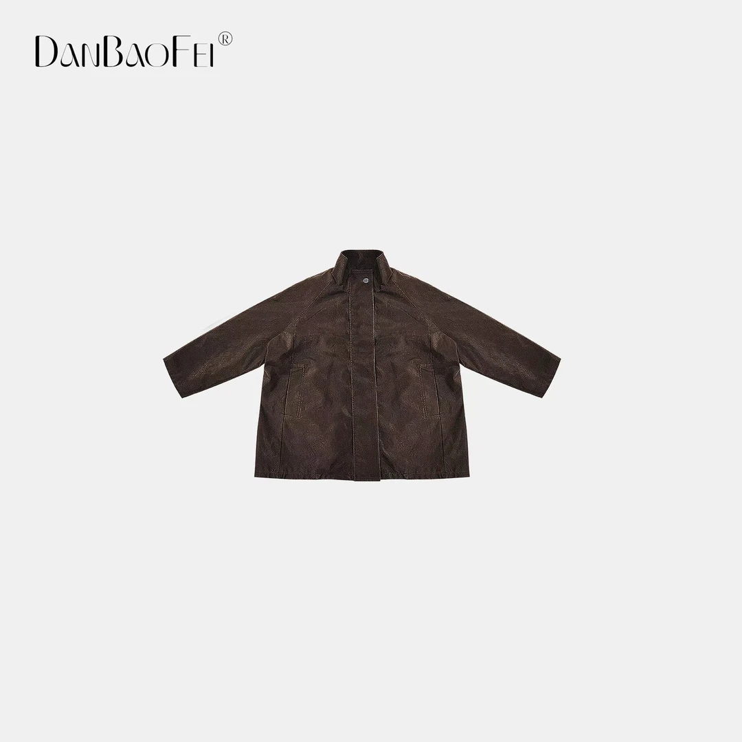 【雅雅】 2024新品立领工装风廓型皱感宽松棉服女外套 YLM00518