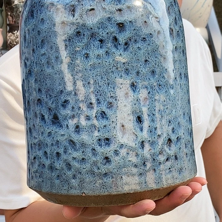 紫砂花盆口17高26瑕疵