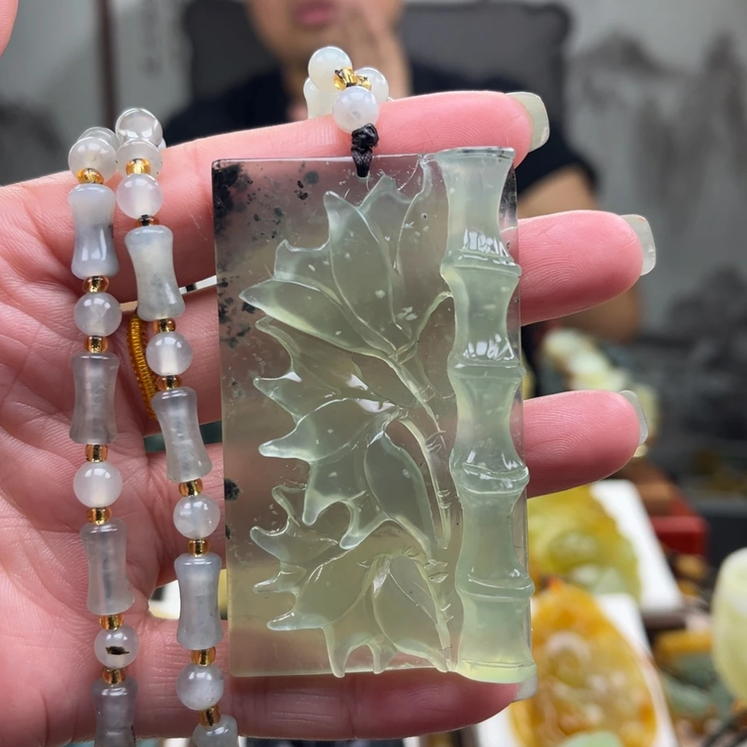 岫玉未镶嵌挂件挂件