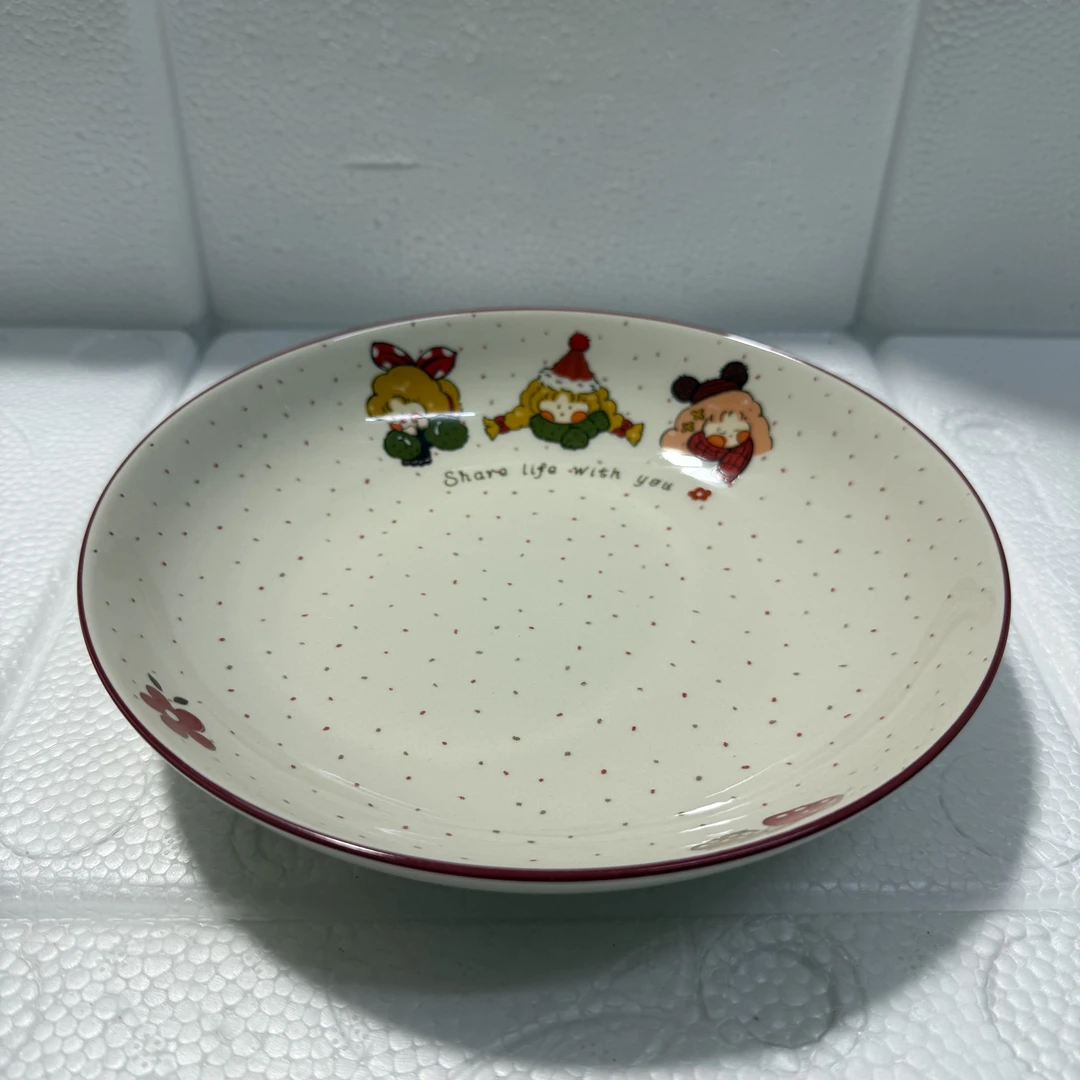 【卡西迪】卡通小女孩（8英寸）深菜盘2个