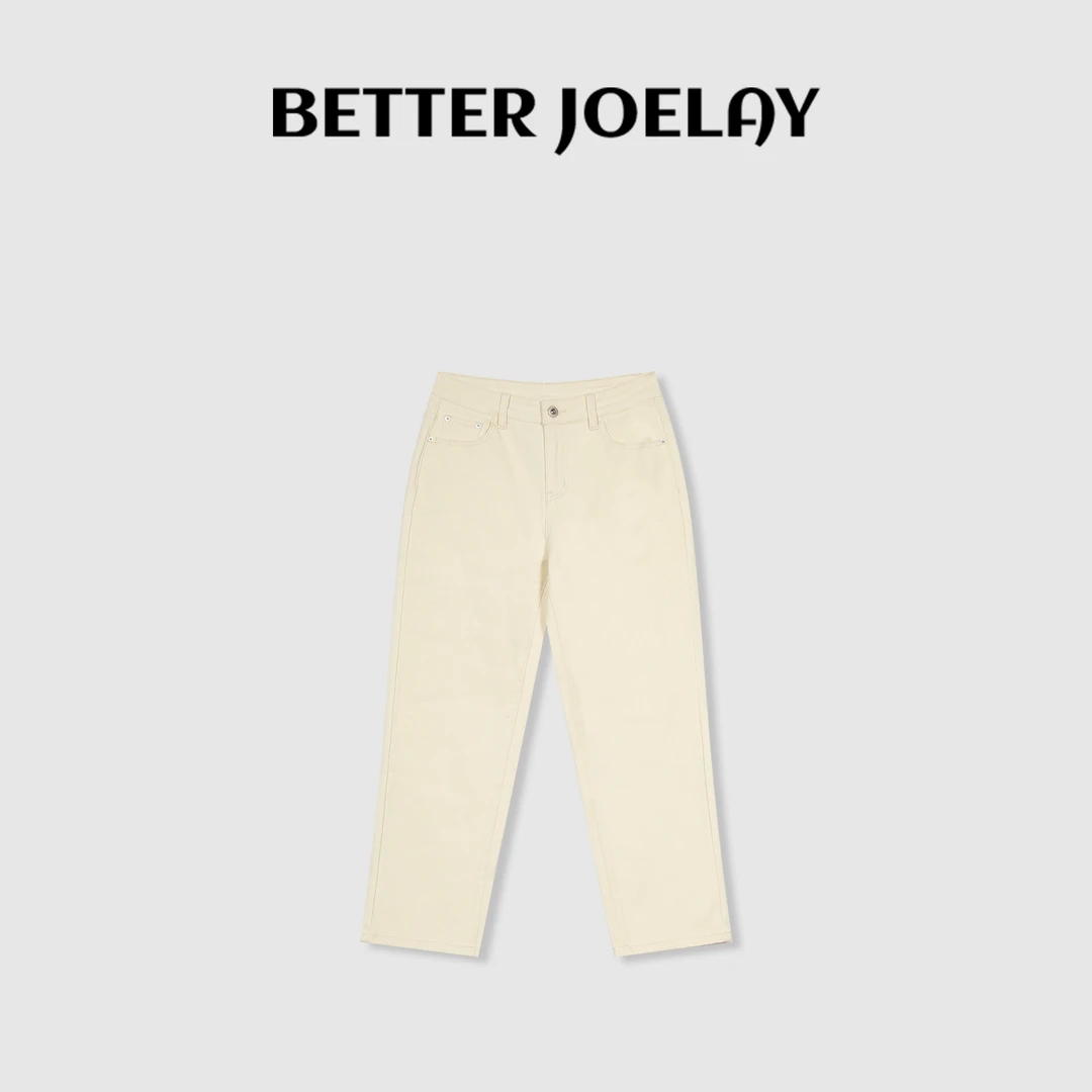 BETTERJOELAY -【周庄梦蝶】百搭时尚潮流休闲显瘦直筒牛仔裤ZZ2068