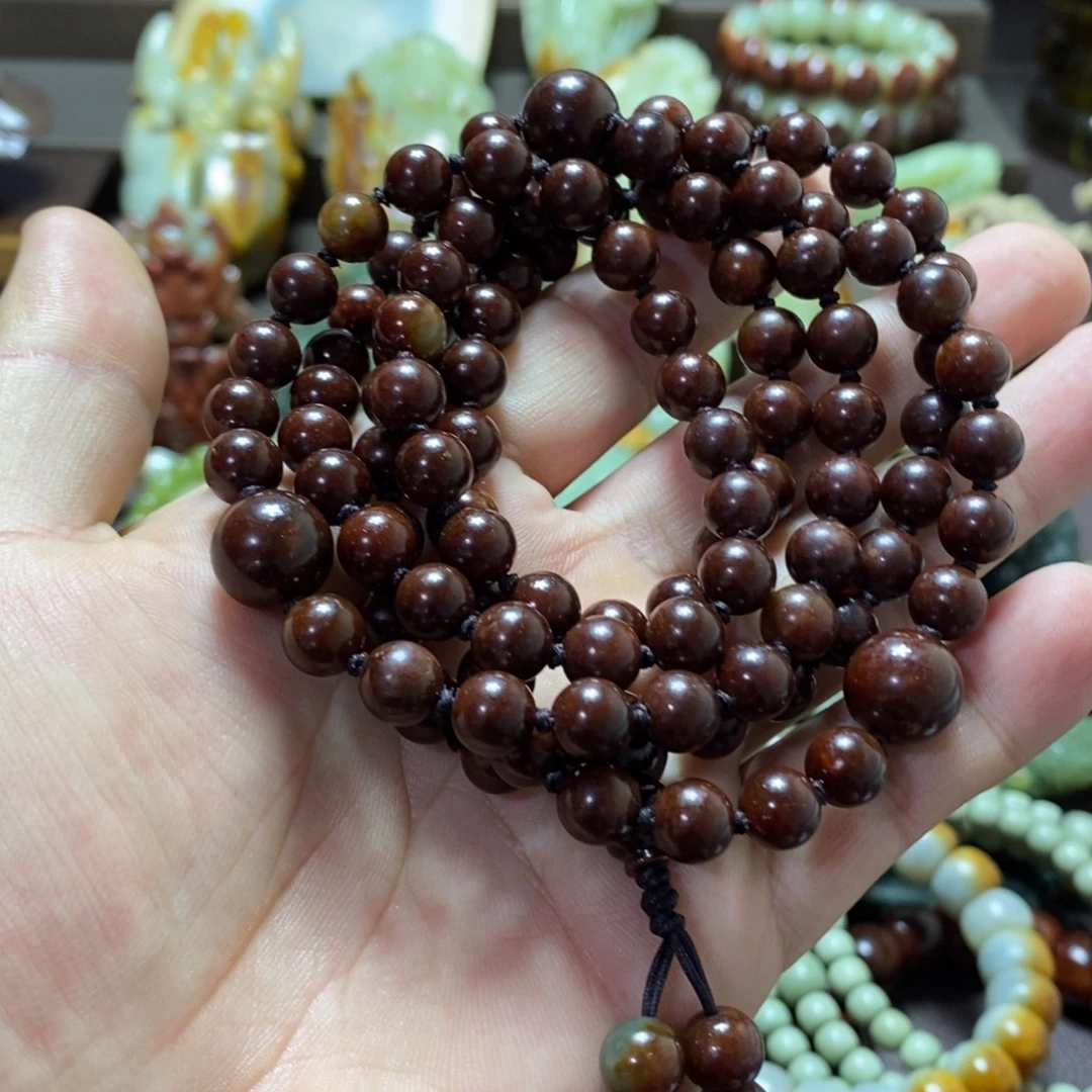 岫岩河磨玉（透闪石质玉）未镶嵌挂件108粒8