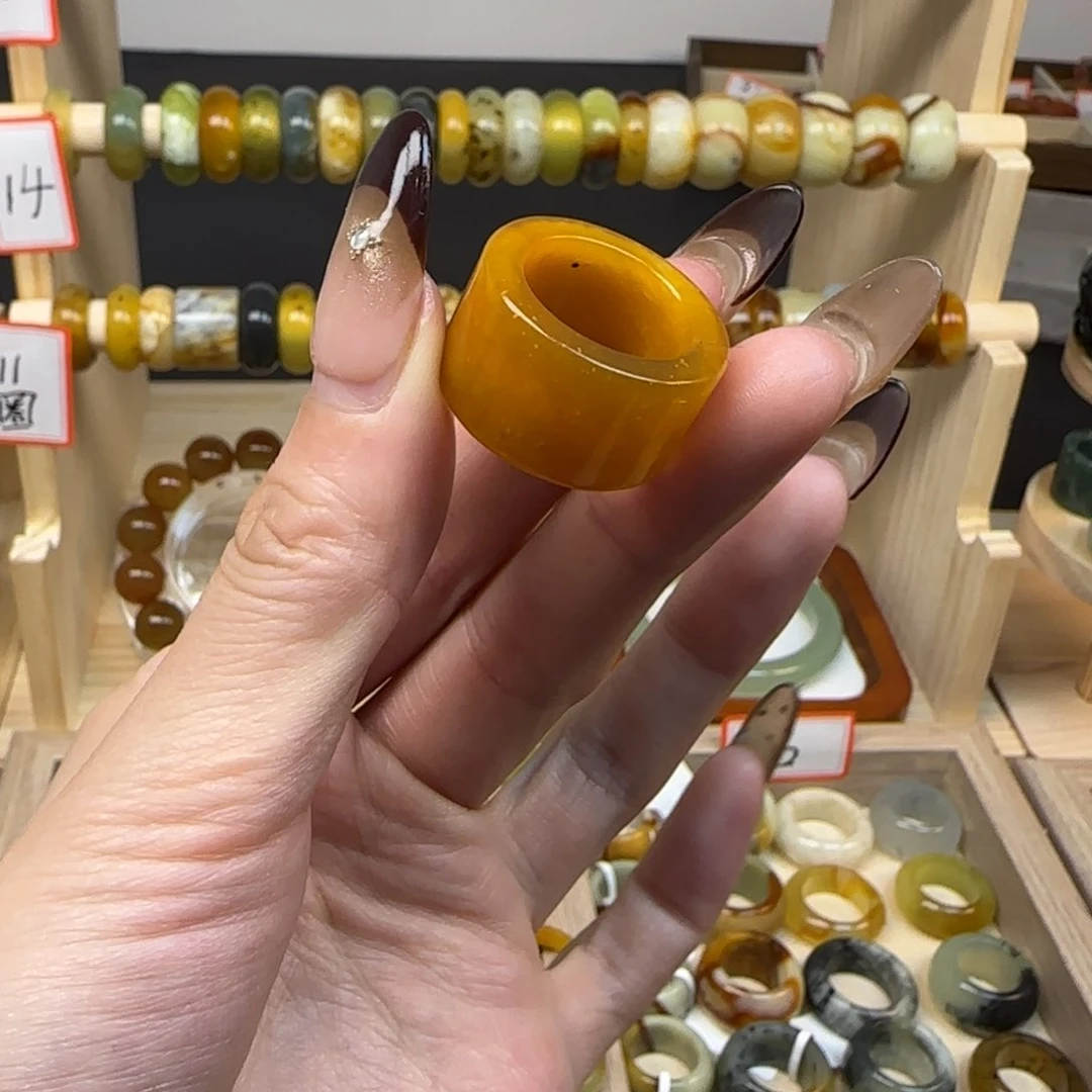 岫玉岫玉戒指内径17未镶嵌a**-