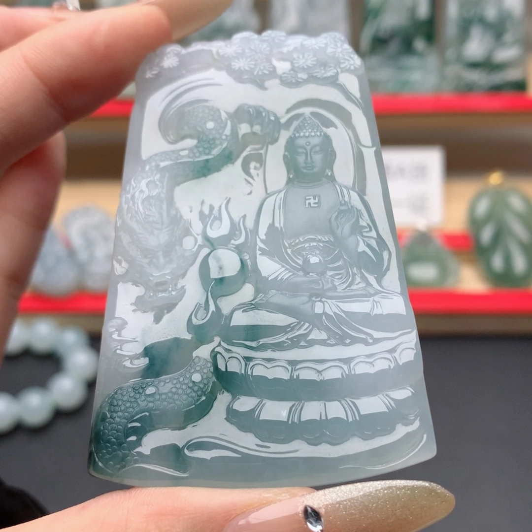 一***笑颈饰未镶嵌翡翠阿弥陀佛
