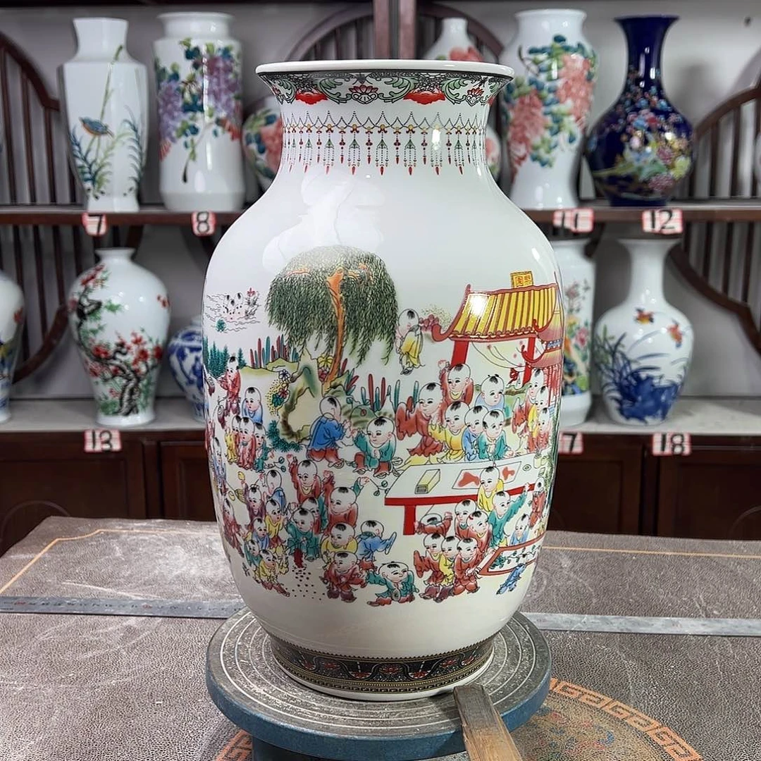 陶摆件景德镇陶瓷百子