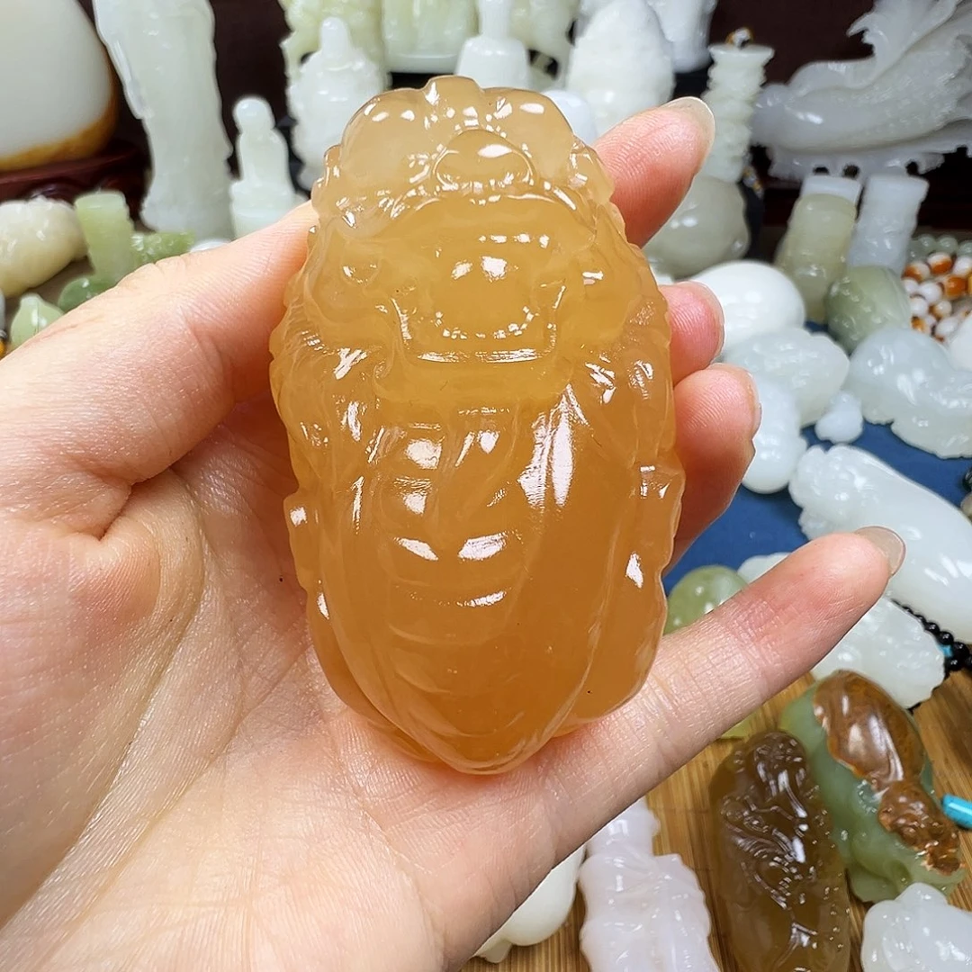 石材黄糖色手把龙头