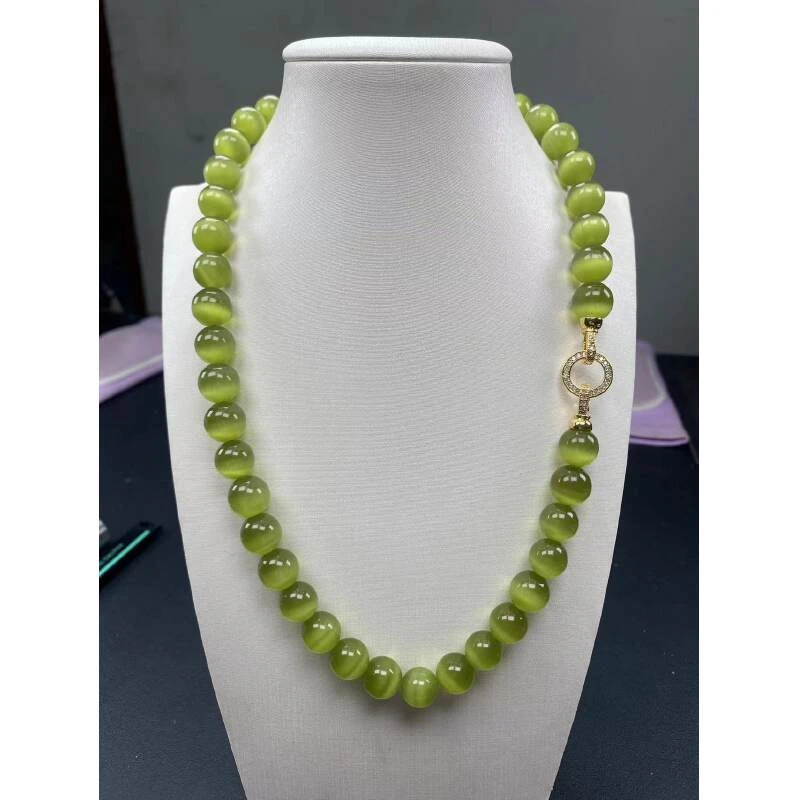 A381黄色猫眼12mm项链