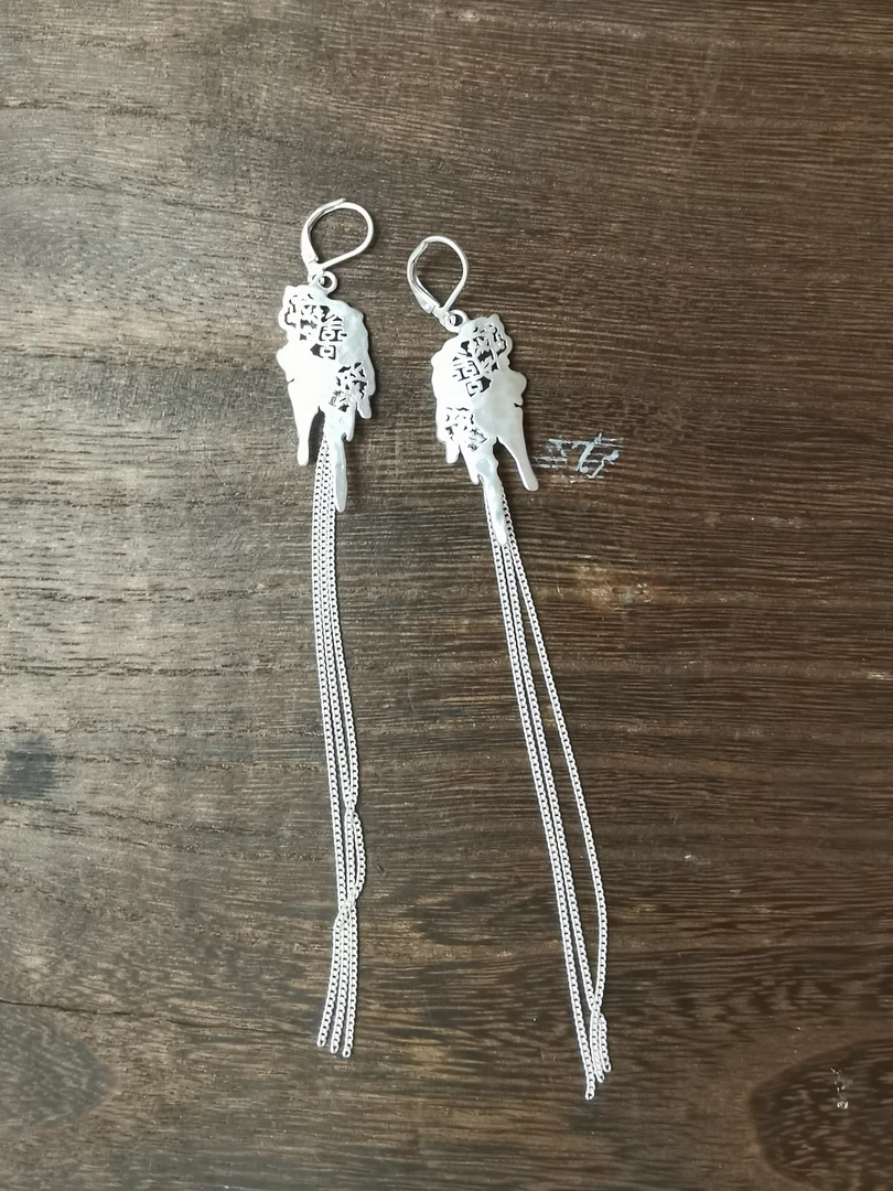 纯铜耳饰 原创手工故事【喜】耳环RX25101136