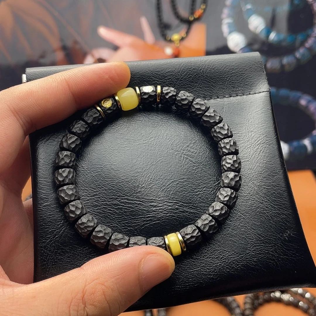 椰蒂手串8黑金无相双腊