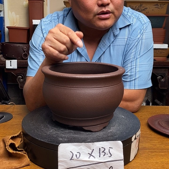 紫砂花盆货号一只JB189