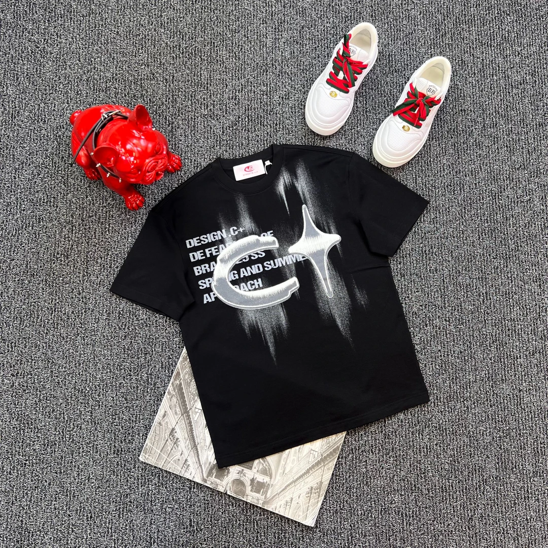 意大利C+2025春季新款潮品时尚轻奢高端潮流男士短袖D0408