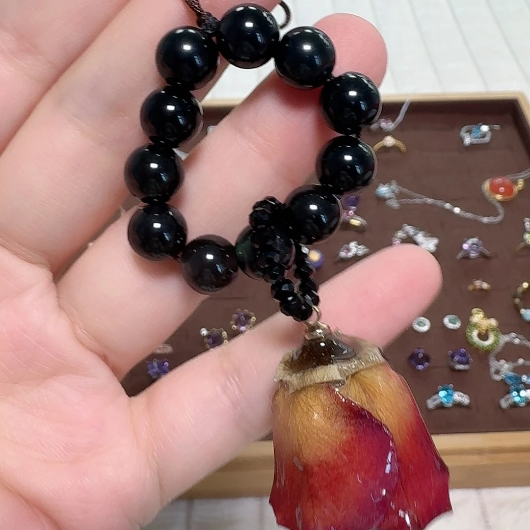 黑曜岩未镶嵌吊坠(不含链)吊坠