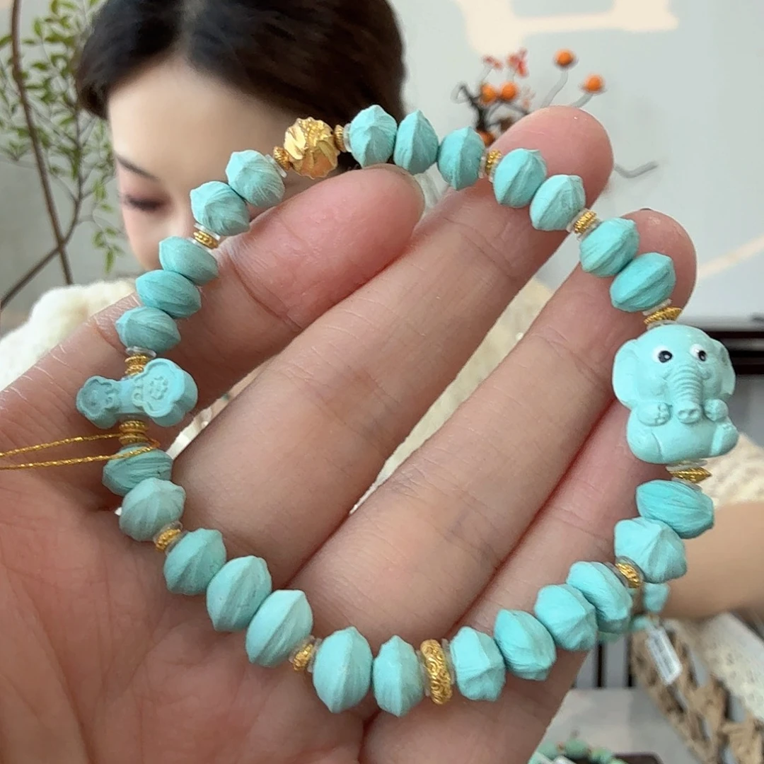 绿松石18K金镶嵌珠宝奇石