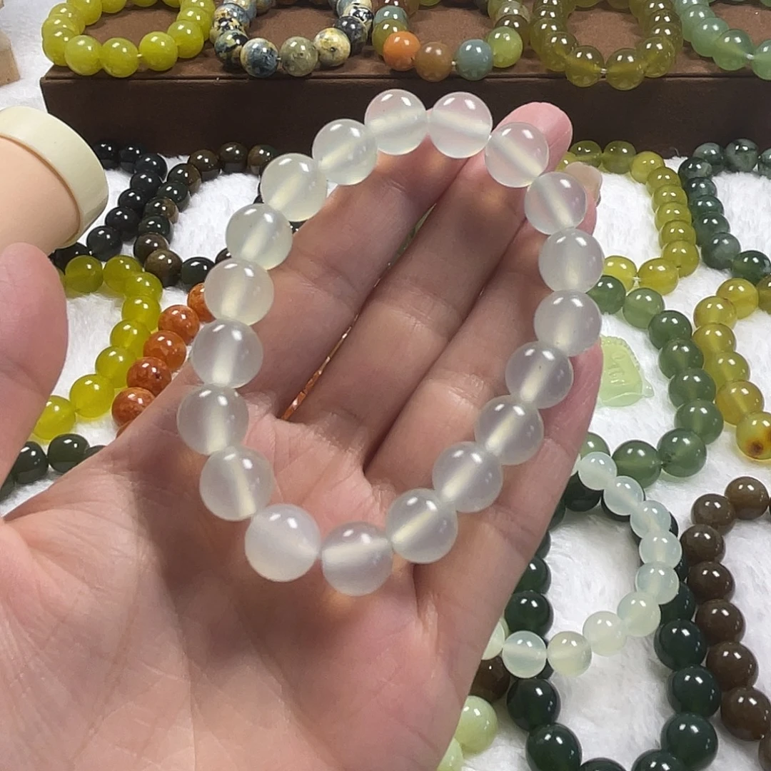 若***轩未镶嵌蛇纹石玉手串