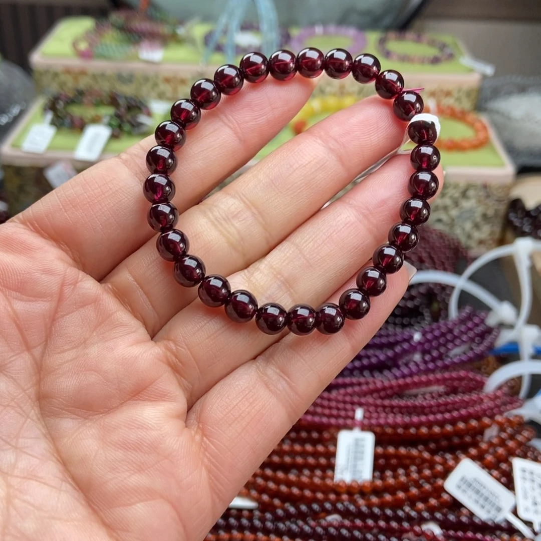 手串未镶嵌石榴石手串6.5
