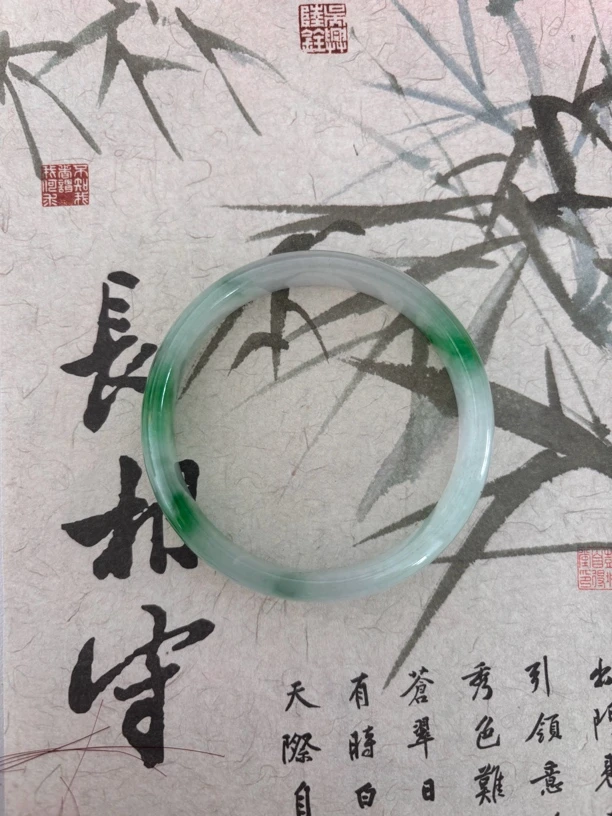 H176-五六➕缅甸翡翠手镯时尚冰透