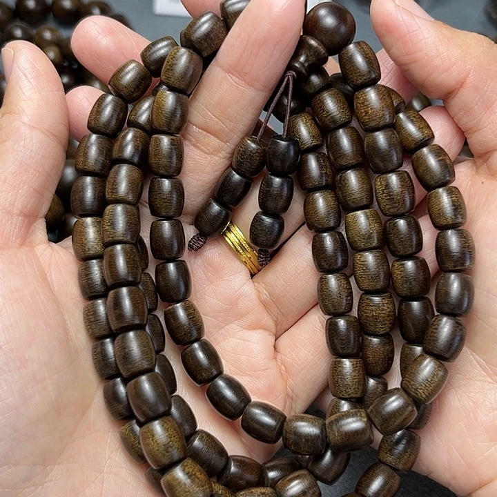 沉香手串人*白棋玉化