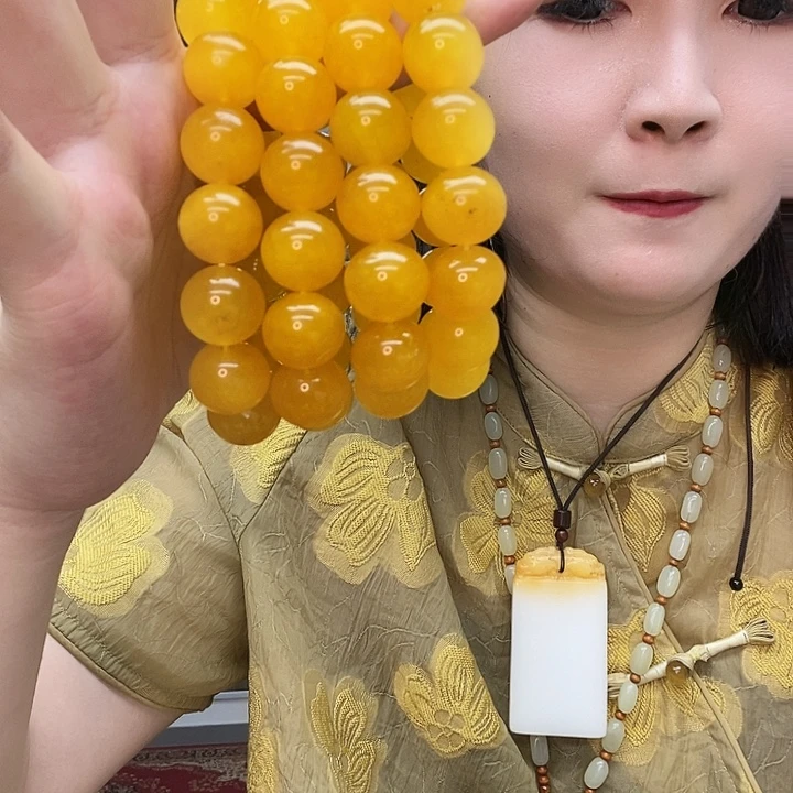 未镶嵌蛇纹石玉手链