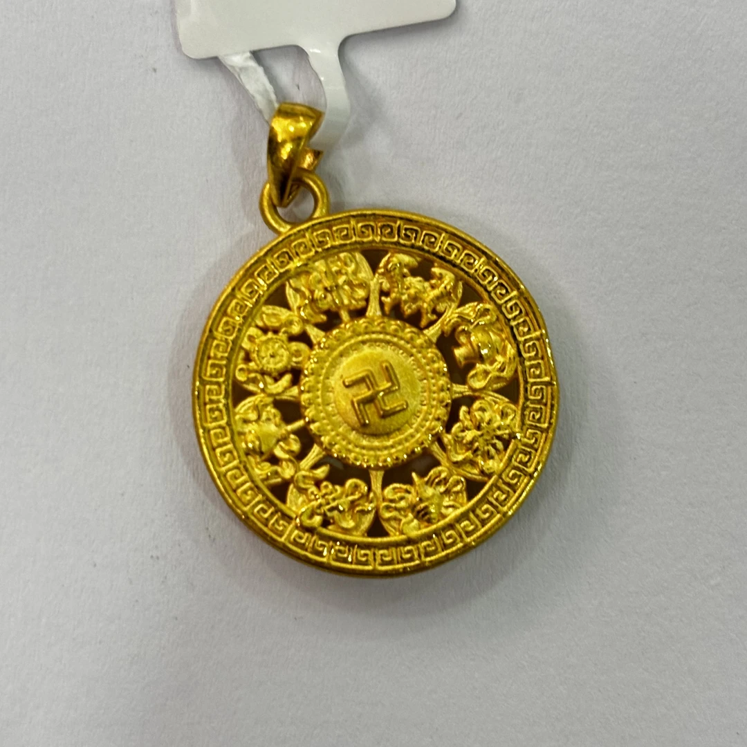 【木木专享】足金999饰品罗盘吊坠 3.58 GP