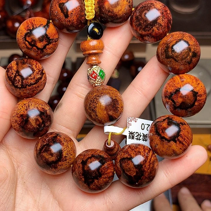 花梨木类手串/手链黄花梨风化料土埋料2.0