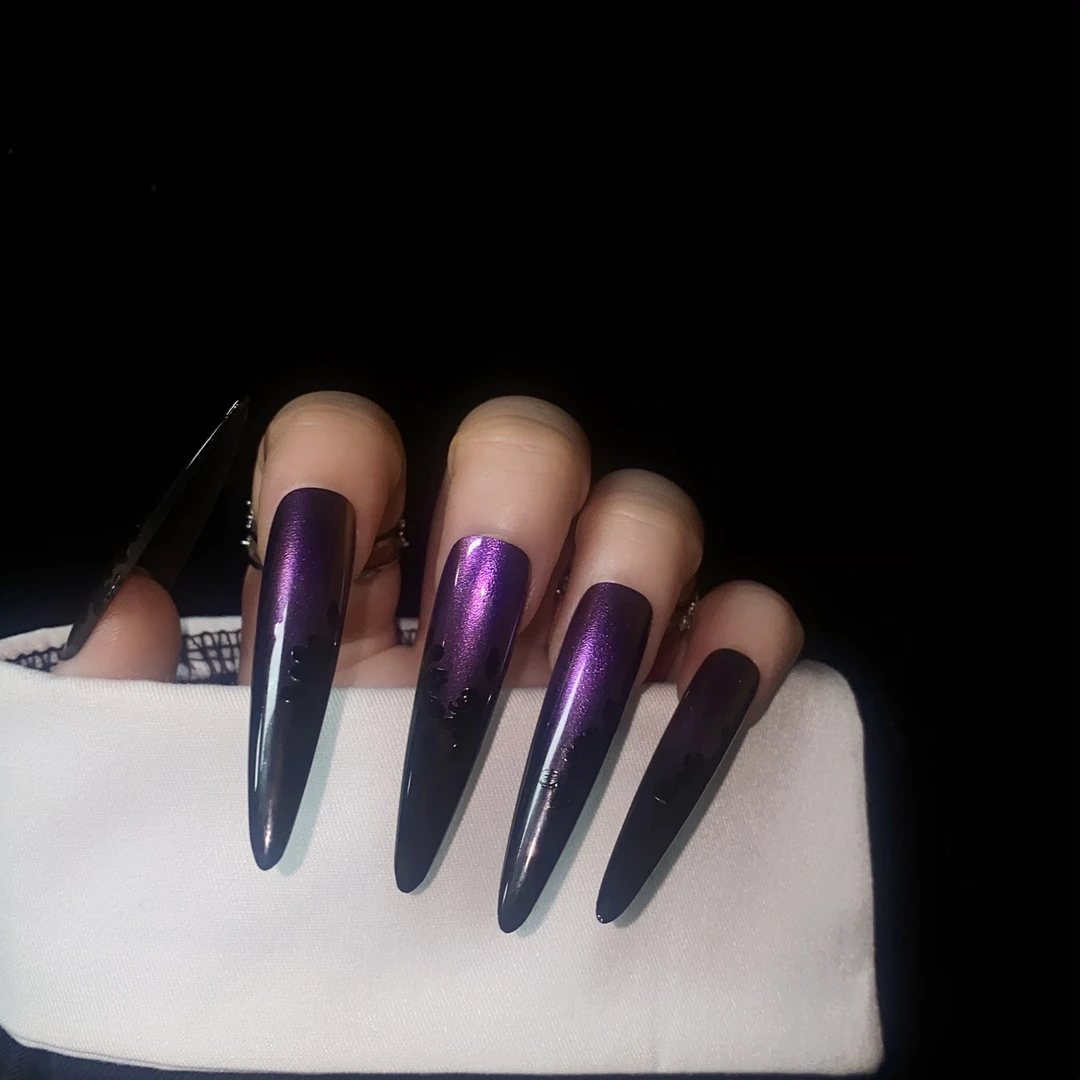 F0106纯手工渐变手绘渐变穿戴甲高级感百搭个性ins气质时尚