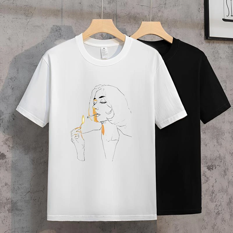 纯棉短袖t恤上衣男士夏季半袖宽松圆领时尚休闲百搭情侣潮流半袖