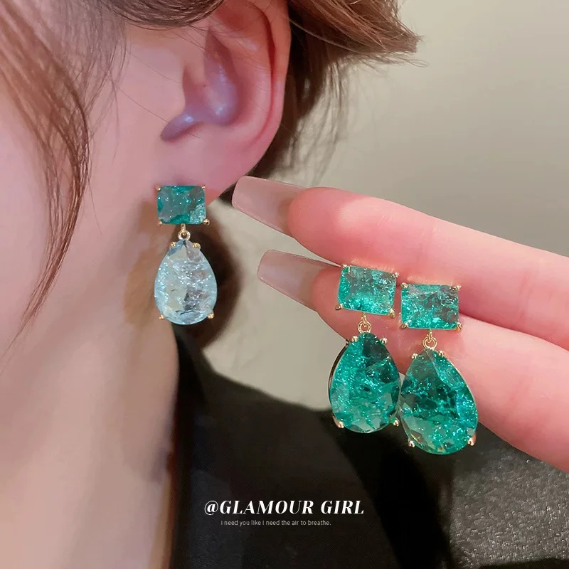 合金合成锆石耳饰 1579【流光】轻奢耳饰