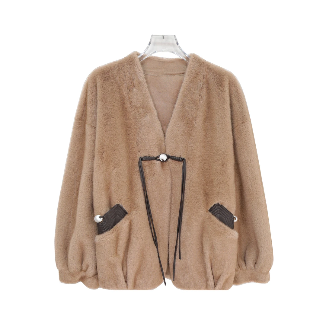 轻奢洋气设计感国风盘扣优雅宽松外套X3031