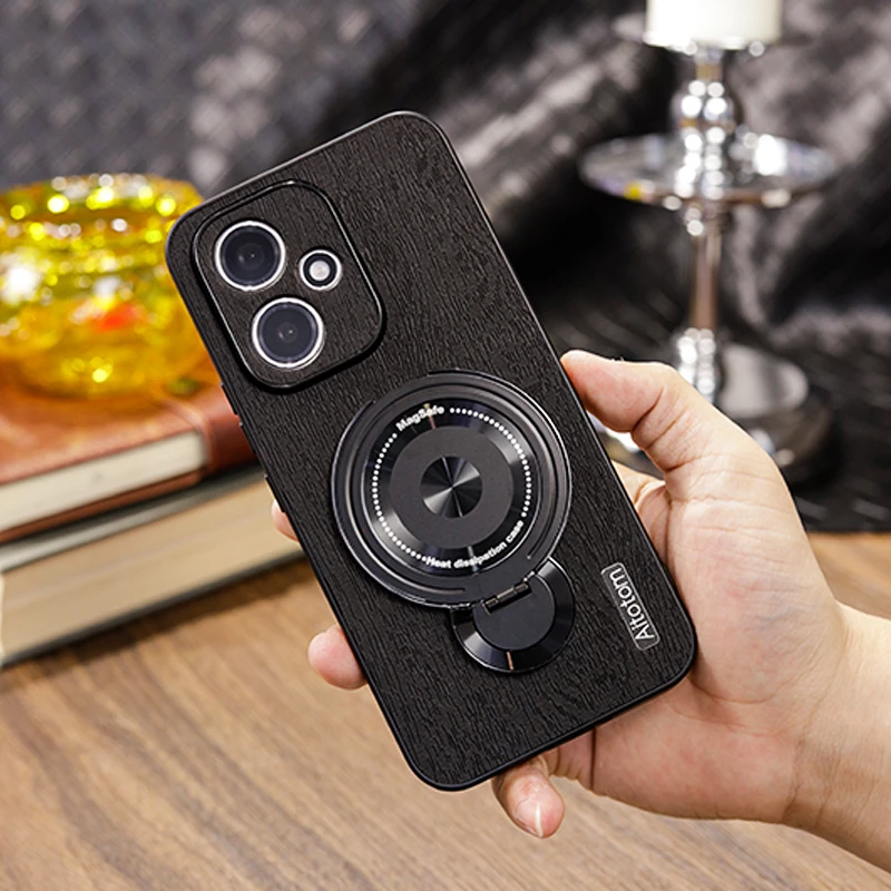 潮钻适用荣耀400手机壳男荣耀400pro高档树皮纹支架全包防摔潮壳